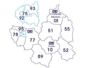 aube marne haute-marne Meuse ardennes Yonne Yvelines Hauts-de-Seine Seine Seine-Saint-Denis Seine-et-marne Val-d'oise