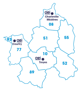 Carte implantation AEI - Air Equipement Industriel